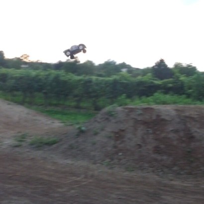 Awesome jumps on the track